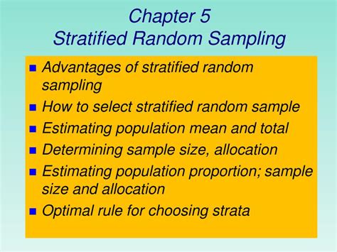 chapter  stratified random sampling powerpoint