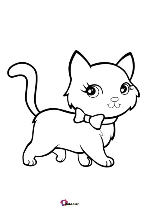 cute kitten coloring page  kids colouring pages bubakidscom