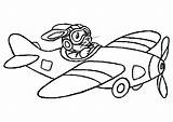 Vliegtuig Vliegtuigen Kleurplaatje Twee Vliegen Propellers sketch template