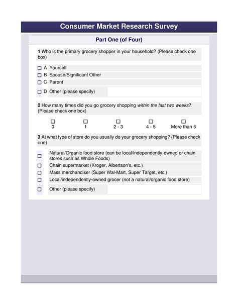 market research survey forms