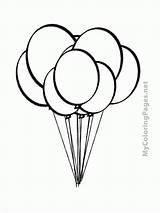 Balloon Balloons Drawing Coloring Printable Pages Birthday Color Outline Line Print Clipart Bunch Kids Air Clip Hot Getdrawings Specials Find sketch template