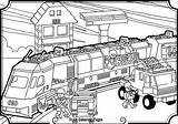 Train Coloring Pages Station Freight Lego Getcolorings Getdrawings Printable sketch template