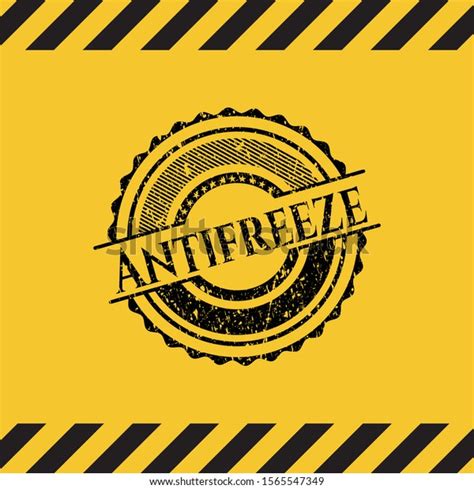 antifreeze grunge warning sign emblem vector stock vector royalty