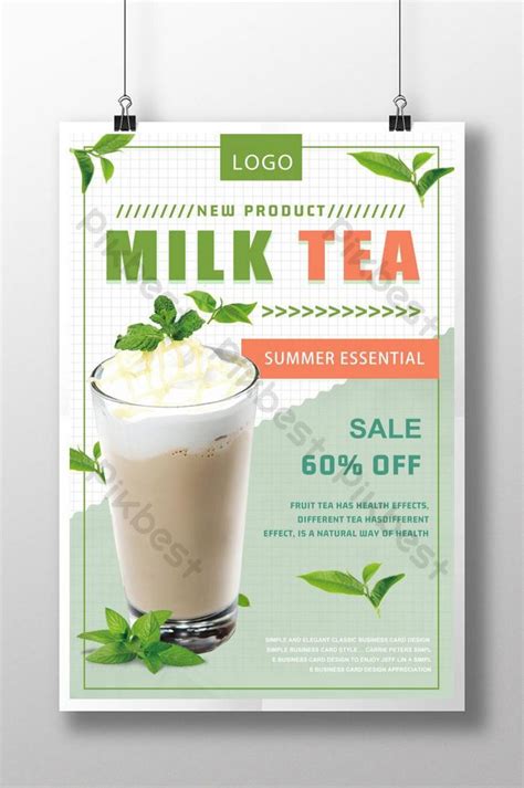 creative milk tea poster design psd   pikbest