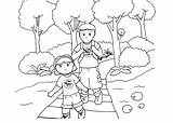 Coloring Hiking Pages Activities Popular sketch template