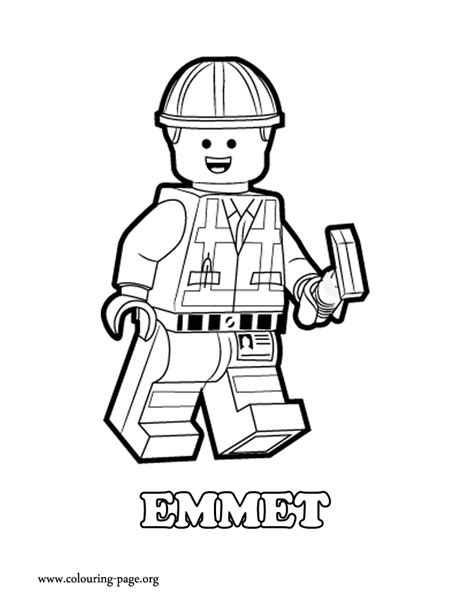 lego  emmet  lego minifigure coloring page