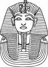 Pharaoh Pages Sarcophagus Pharaohs Anubis Egypte Mask Templates Toetanchamon Nefertiti Queen Wecoloringpage sketch template