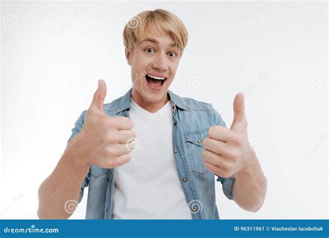 positive delighted male person   glad stock image image  emotional handsome