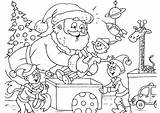 Noel Lutins Pere Natale Colorare Cadeaux Weihnachtsmann Babbo Malvorlage Disegni Papai Elfi Elves Elfos Ausmalbilder Große Crayons Markers Pencils sketch template