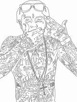 Coloring Pages Lil Pump Adults People sketch template