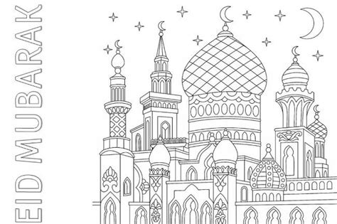 eid mubarak printable coloring pages