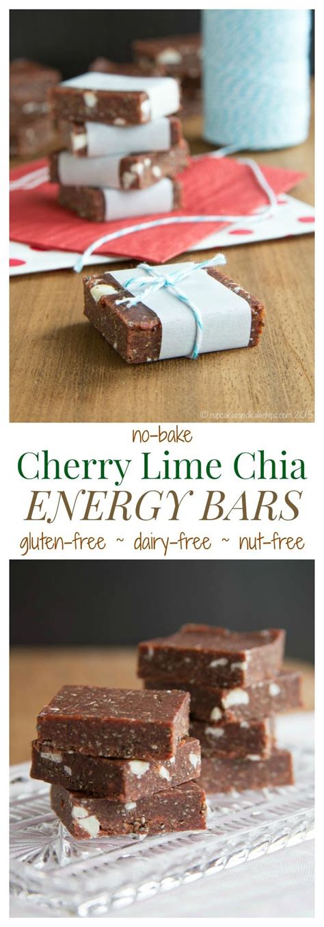 no bake cherry lime chia energy bars a super easy and healthy snack perfect for busy days