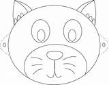 Cat Mask Face Coloring Printable Kids Template Pages Drawing Animal Masks Head Studyvillage Pumpkin Print Halloween Templates Colouring Stencils Carving sketch template