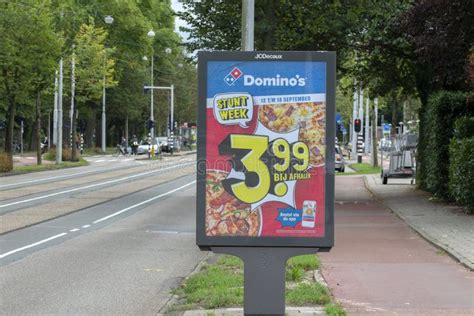 billboard dominos pizza  amsterdam  netherlands    editorial stock image image