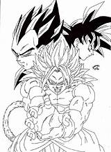 Goku Vegeta Coloring Pages Vs Dragon Ball Super Saiyan Template Gohan Lineart Dragonball sketch template