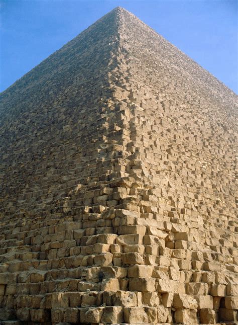 close    great pyramid  giza egypt museum