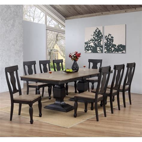 lowel  piece formal dining room set extendable table  chairs