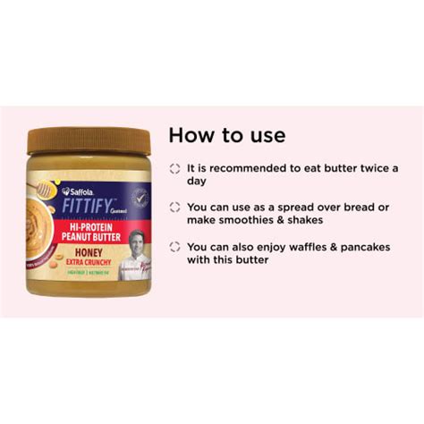 saffola fittify honey peanut butter taste with nutrition