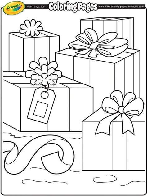 christmas packages coloring page crayola crayola coloring pages