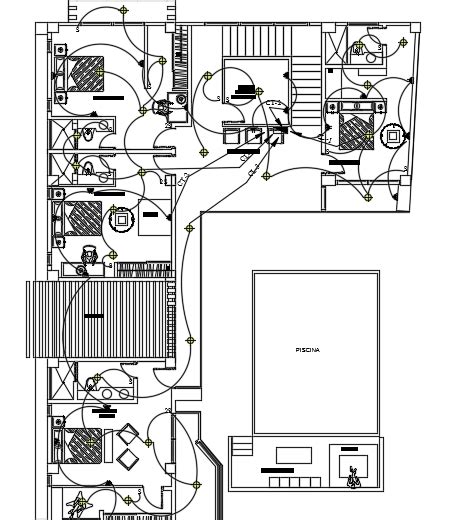 electrical layout   xm bungalow house  floor plan autocad drawing cadbull