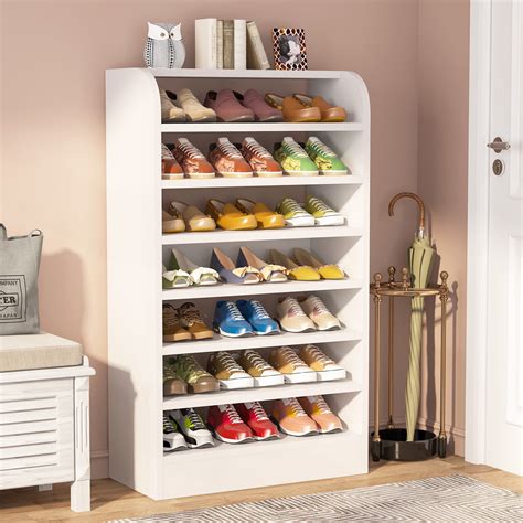 tribesigns shoe cabinet  entryway  tier tall shoe shelf shoes rack