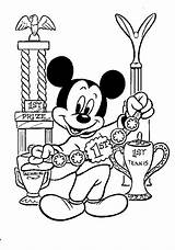 Mickey Mouse Coloring Pages Disney Trophies Birthday Winner Head 85b9 Has Printable Template Balloons Car Animated Color Gifts Print Cliparts sketch template