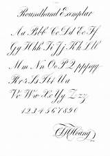 Roundhand Handwriting Copperplate Alphabet Handouts Hoang Dao Script sketch template