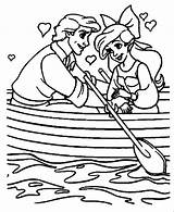 Coloring Pages Mermaid Ariel Little Eric Wedding sketch template