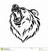 Bear Grizzly Head Tattoo Vector Tattoos Tribal Drawing Small Choose Board Designs Paw sketch template