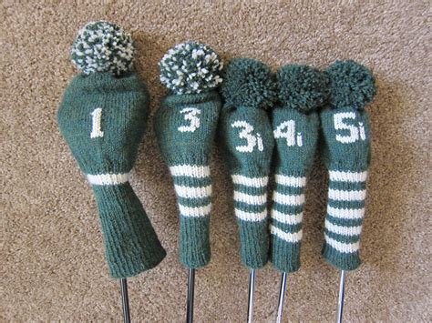 ravelry golf club covers with initials by lion brand yarn golf club