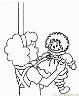 Coloring Raggedy Ann Pages Andy Cartoons Popular sketch template