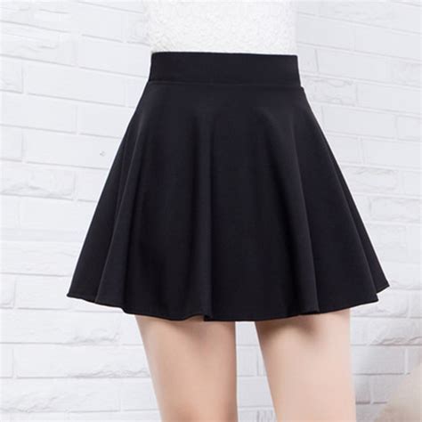 2018 sweet mini high waist skirt girls vintage black cute school