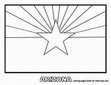 Coloring Arizona Flag State Pages Choose Board sketch template