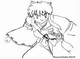 Inuyasha Mewarnai sketch template