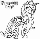 Luna Coloring Princess Pages Pony Little Exclusive Albanysinsanity Kids sketch template