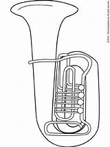 Tuba Coloring Drawing Instruments Pages Music Choose Board Getdrawings Colouring sketch template