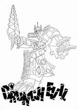 Rangers Power Megazord Coloring Pages Getcolorings sketch template