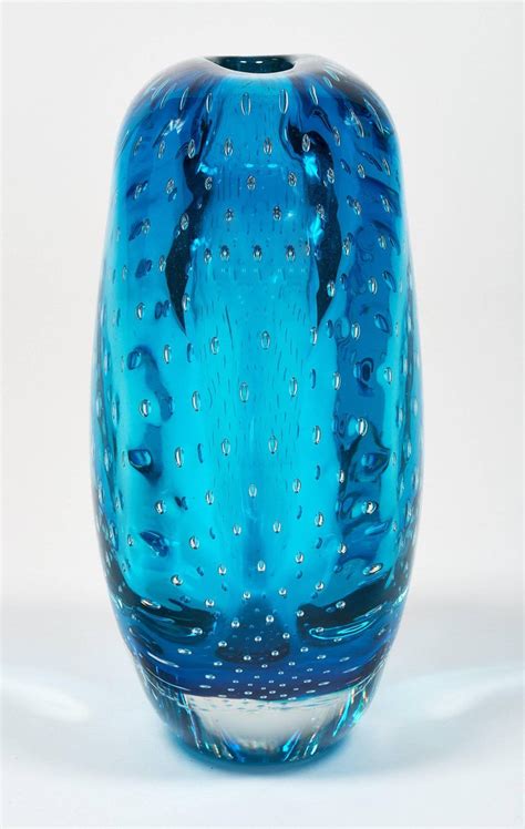 Murano Glass Blue “sommerso” Vase For Sale At 1stdibs