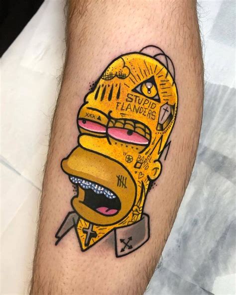 The Simpsons By Josep Canti Inkppl Simpsons Tattoo Best Tattoo