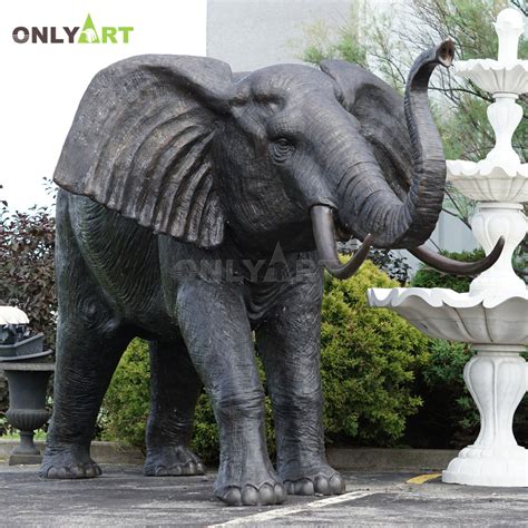 garden bronze sitting elephant statue  decoration oae  onlyart sculpture coltd