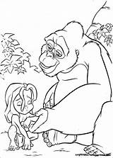 Tarzan Coloriage Pages Ausmalbilder Colorat Colorare Gorilla Animation P28 Malvorlagen Planse Coloriages Primiiani Enregistrée Desene Stemmen Stimmen sketch template