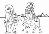 Egipto Huida Nacimiento Huyen Sagrada Cristianos Cristianas sketch template