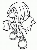 Knuckles Echidna Drawing Coloring Pages Super Getdrawings sketch template