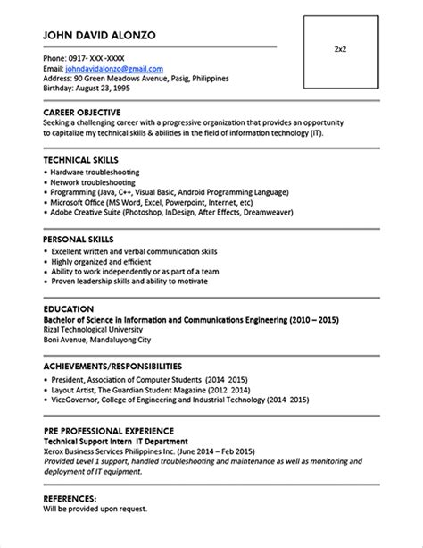 basic resume philippines williamson gaus