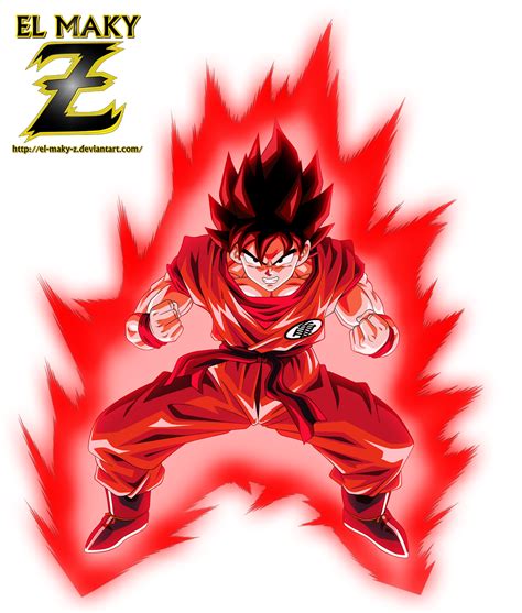 Maky Z Blog Card Son Goku Kaio Ken Saga Saiyan