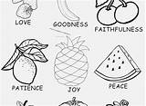 Coloring Pages Fruits Spirit Fruit Spirits Comments sketch template