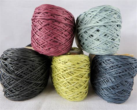 paper yarn raw silk wrapped paper yarn knitting crochet etsy