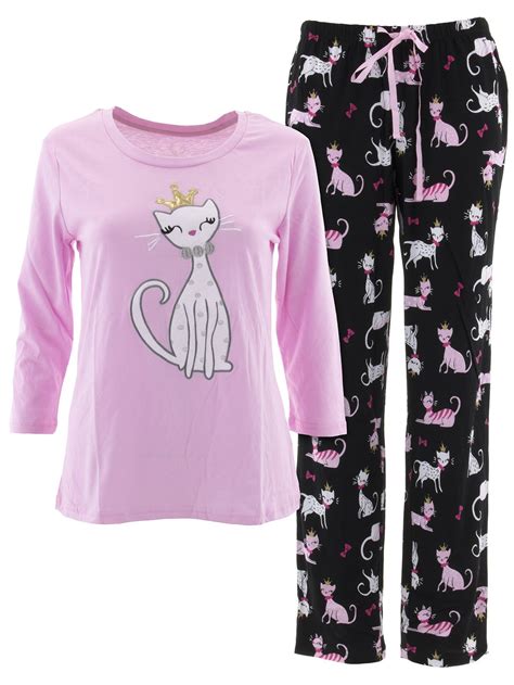 pj couture pj couture womens princess cat pink pajamas walmartcom