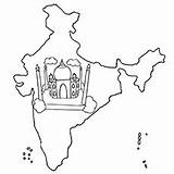 India Coloring Map Pages Designlooter Printable Dandiya Dance Famous sketch template