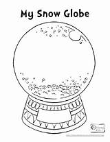 Snow Globe Coloring Christmas Winter Pages Printable Kids Activities Girl Pdf Preschool Template Ladybug Big Clipart Faves Snowy Sleigh Dog sketch template